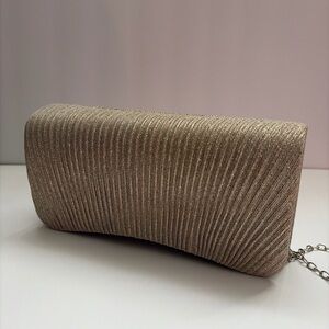 Chic Metallic Clutch with Chain Strap
